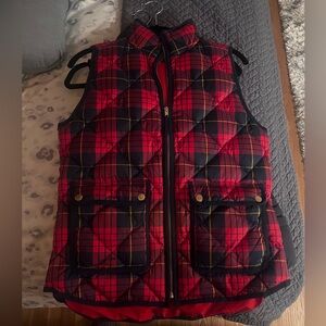 Jcrew plaid vest size XS